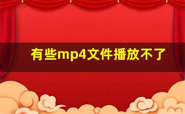 有些mp4文件播放不了