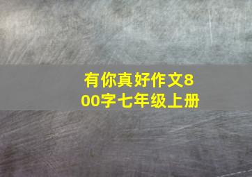 有你真好作文800字七年级上册