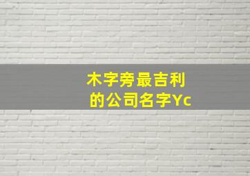 木字旁最吉利的公司名字Yc