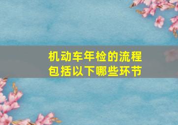 机动车年检的流程包括以下哪些环节