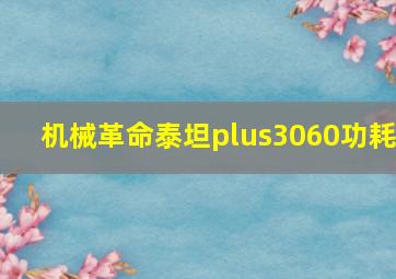 机械革命泰坦plus3060功耗