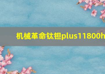 机械革命钛钽plus11800h