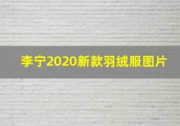 李宁2020新款羽绒服图片