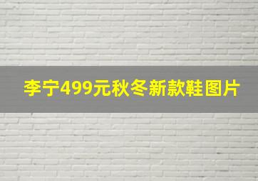 李宁499元秋冬新款鞋图片