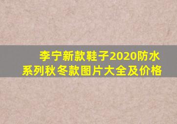 李宁新款鞋子2020防水系列秋冬款图片大全及价格