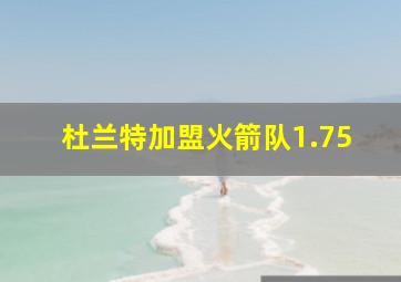 杜兰特加盟火箭队1.75