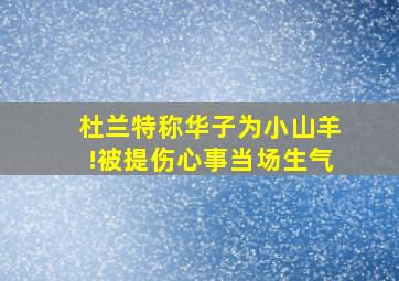 杜兰特称华子为小山羊!被提伤心事当场生气