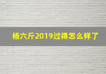 杨六斤2019过得怎么样了