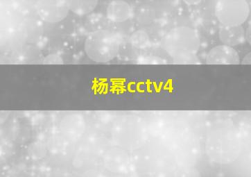 杨幂cctv4