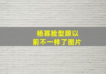 杨幂脸型跟以前不一样了图片