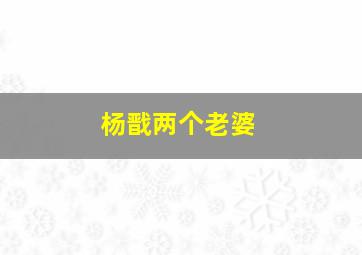 杨戬两个老婆