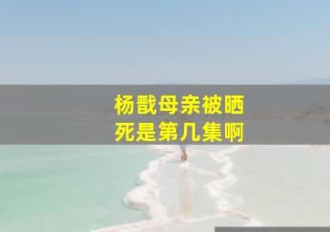 杨戬母亲被晒死是第几集啊