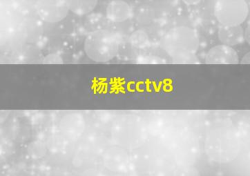 杨紫cctv8