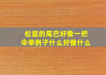 松鼠的尾巴好像一把伞举例子什么好像什么