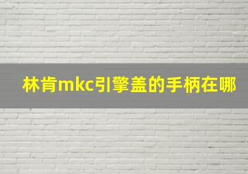 林肯mkc引擎盖的手柄在哪