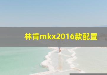 林肯mkx2016款配置