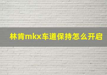 林肯mkx车道保持怎么开启