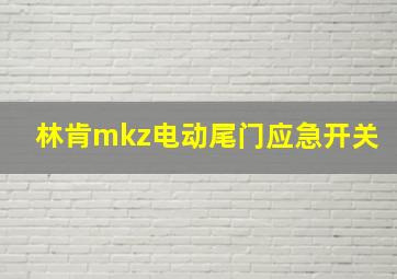 林肯mkz电动尾门应急开关