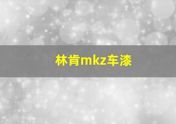 林肯mkz车漆