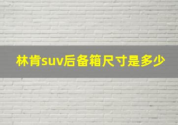 林肯suv后备箱尺寸是多少