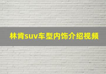 林肯suv车型内饰介绍视频