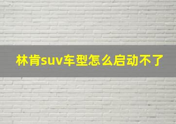 林肯suv车型怎么启动不了