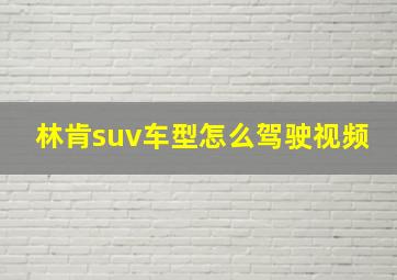 林肯suv车型怎么驾驶视频