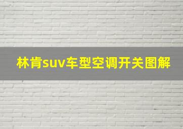 林肯suv车型空调开关图解