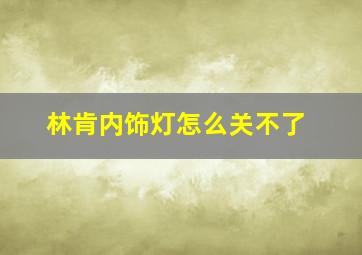 林肯内饰灯怎么关不了