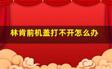 林肯前机盖打不开怎么办