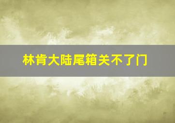 林肯大陆尾箱关不了门