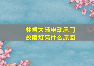 林肯大陆电动尾门故障灯亮什么原因