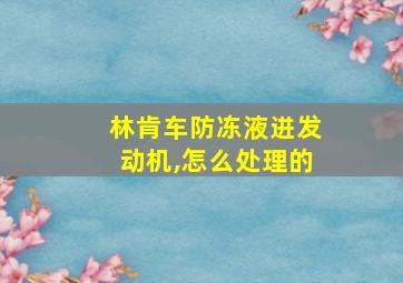 林肯车防冻液进发动机,怎么处理的