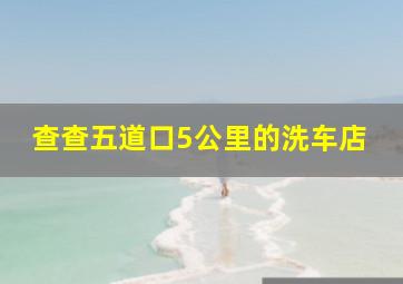 查查五道口5公里的洗车店