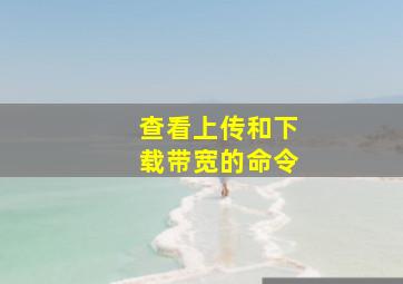 查看上传和下载带宽的命令