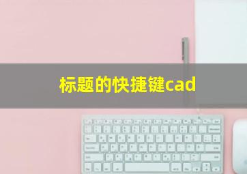 标题的快捷键cad