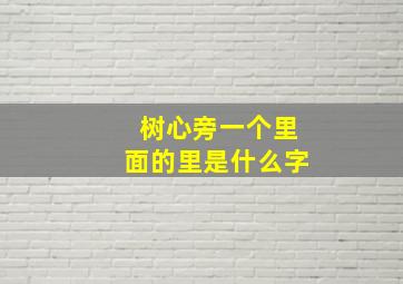 树心旁一个里面的里是什么字