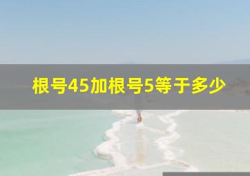 根号45加根号5等于多少