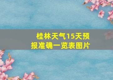 桂林天气15天预报准确一览表图片