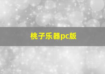 桃子乐器pc版