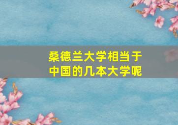 桑德兰大学相当于中国的几本大学呢