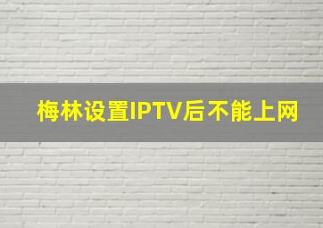 梅林设置IPTV后不能上网