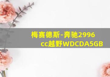 梅赛德斯-奔驰2996cc越野WDCDA5GB