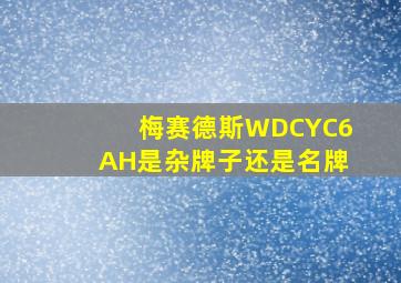 梅赛德斯WDCYC6AH是杂牌子还是名牌