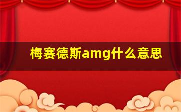 梅赛德斯amg什么意思