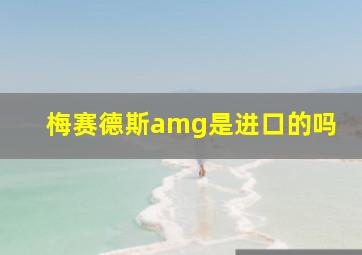 梅赛德斯amg是进口的吗