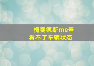 梅赛德斯me查看不了车辆状态