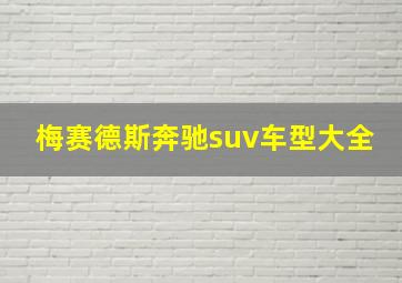 梅赛德斯奔驰suv车型大全