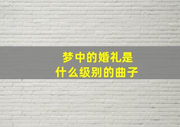 梦中的婚礼是什么级别的曲子