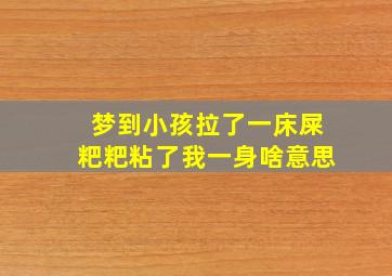 梦到小孩拉了一床屎粑粑粘了我一身啥意思